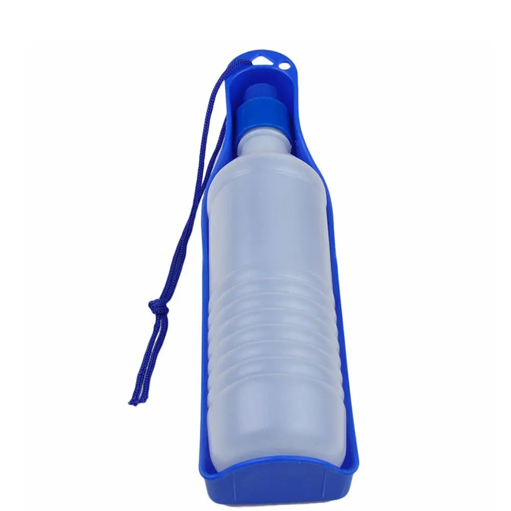Gourde portable pour chien anti fuite en pleine utilisation par Famille Active
