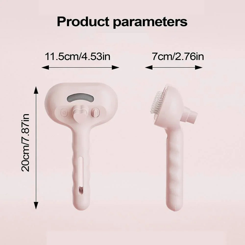 Brosse vapeur pour chat et chien libérant une brume douce pour le toilettage par Famille Active