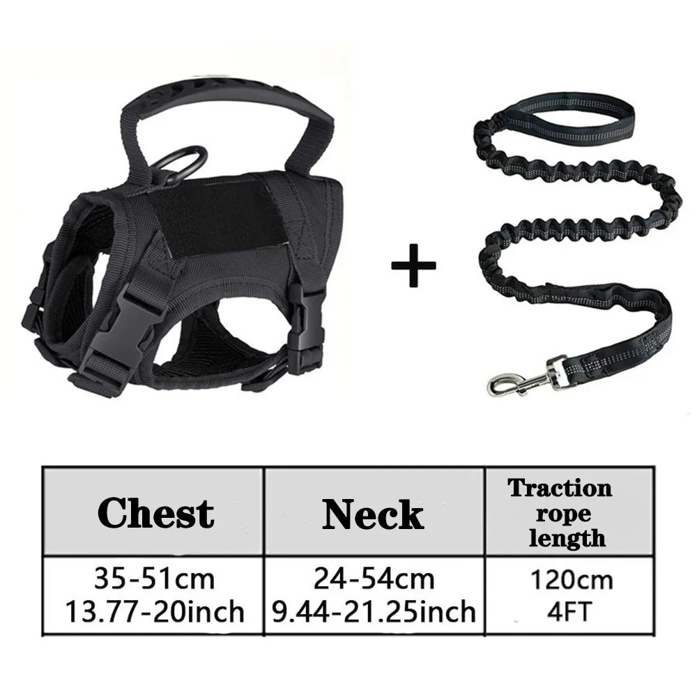 Harnais tactique pour chien robuste en nylon avec poignee superieure par Famille Active