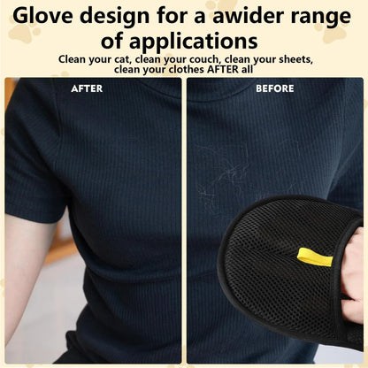 Gant anti poils pour chat et chien nettoyant les poils d un canapé en tissu par Famille Active