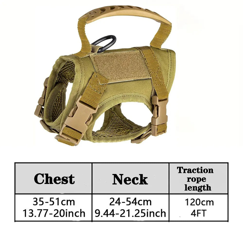 Harnais tactique pour chien robuste en nylon avec poignee superieure par Famille Active