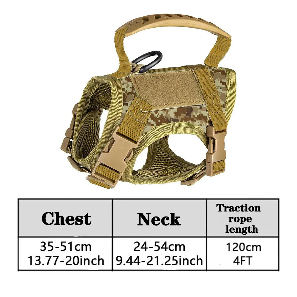 Harnais tactique pour chien robuste en nylon avec poignee superieure par Famille Active