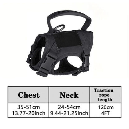 Harnais tactique pour chien robuste en nylon avec poignee superieure par Famille Active