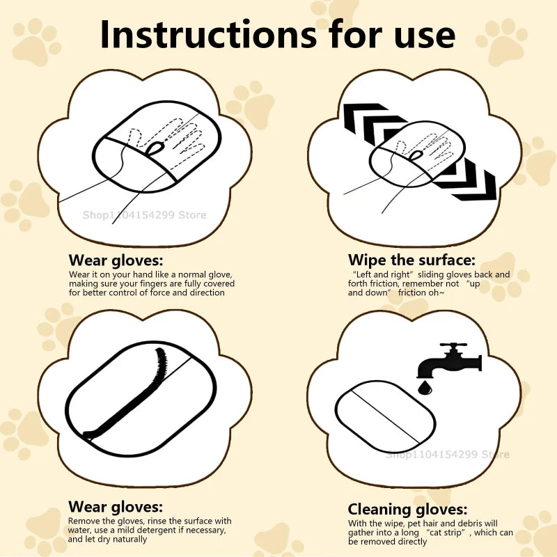 Gant anti poils pour chat et chien nettoyant les poils d un canapé en tissu par Famille Active