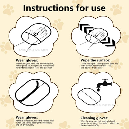 Gant anti poils pour chat et chien nettoyant les poils d un canapé en tissu par Famille Active