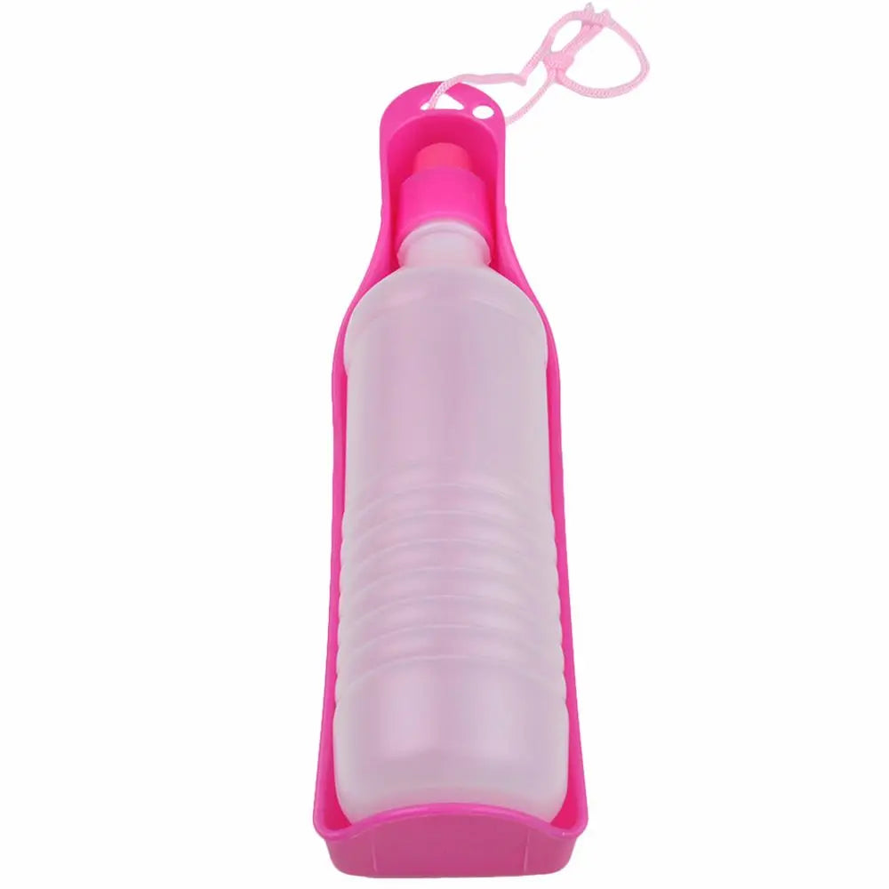 Gourde portable pour chien anti fuite en pleine utilisation par Famille Active