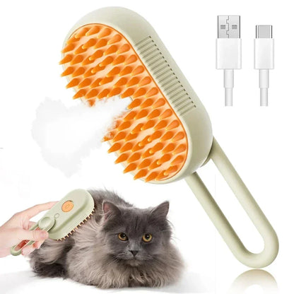 Brosse vapeur pour chat et chien libérant une brume douce pour le toilettage par Famille Active