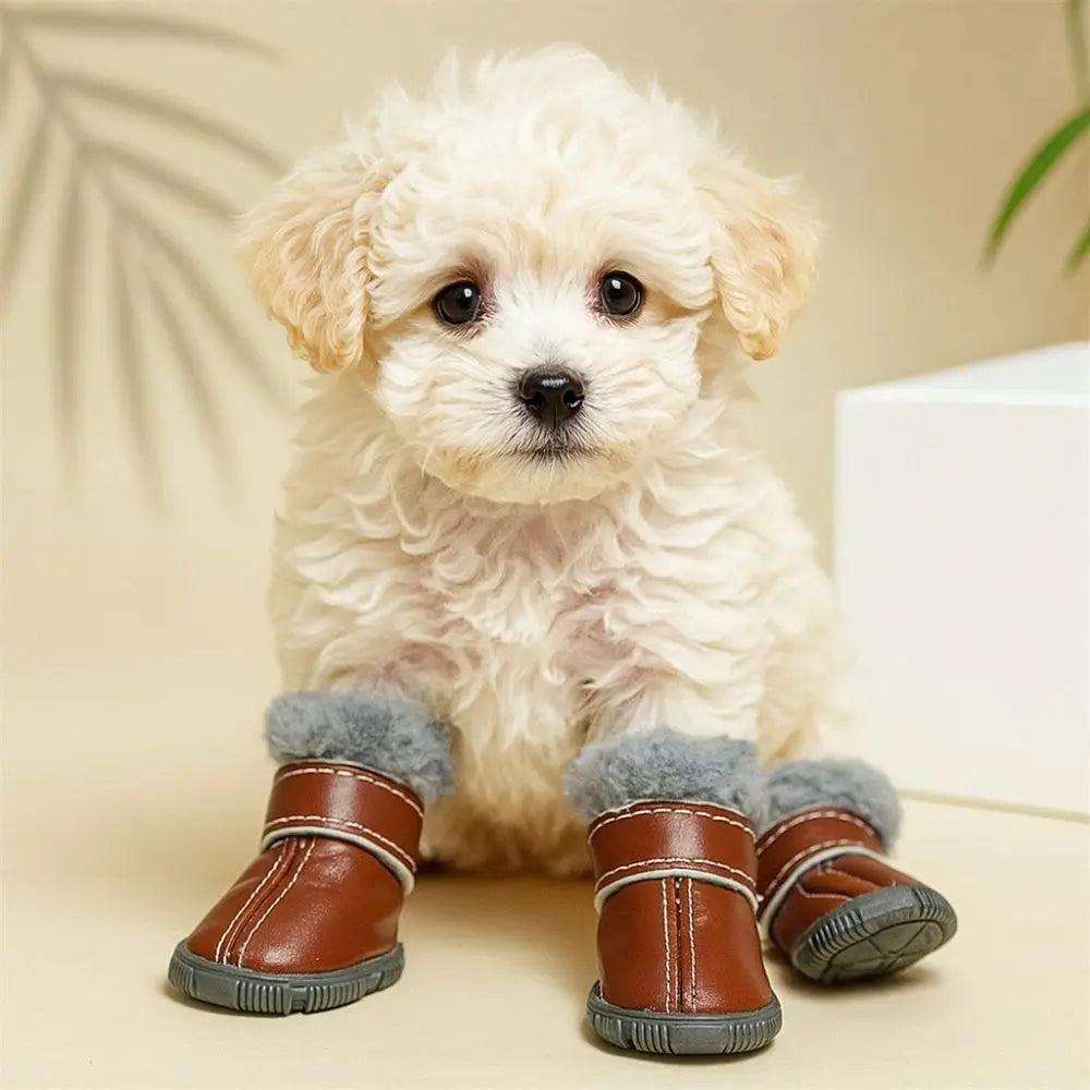 Bottes d hiver pour chien impermeables et antiderapantes dans la neige par Famille Active